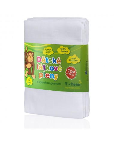 TETRA PLIENKY TOP KVALITA, BIELA, 70X70, 5KS