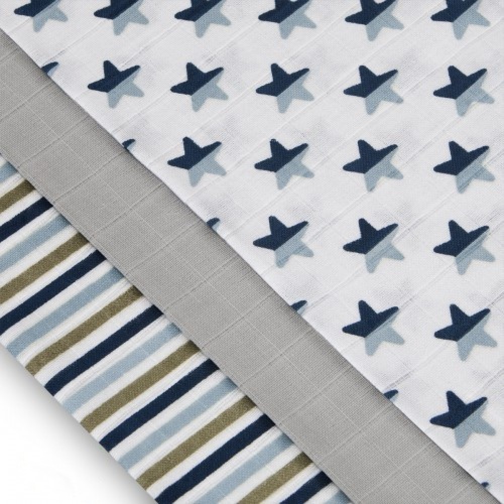 TETRA PLIENKY TOP KVALITA, S POTLAČOU, 70X70, BLUE STARS