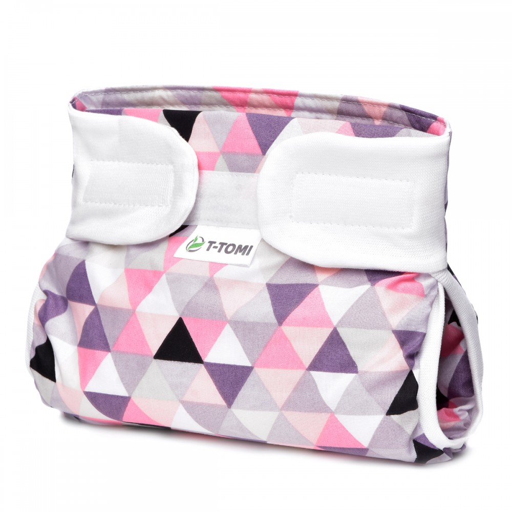 ORTOPEDICKÉ ABDUKČNÉ NOHAVIČKY - SUCHÝ ZIPS, PINK TRIANGLES (3-6KG)