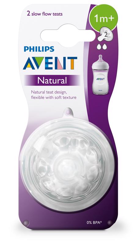 Avent cumlík Natural.2 pomalý, 2 ks
