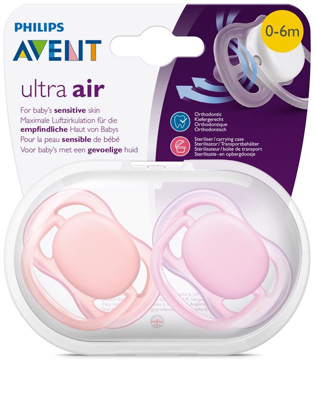 Avent cumlík ultra air 0-6m dievča 2 ks