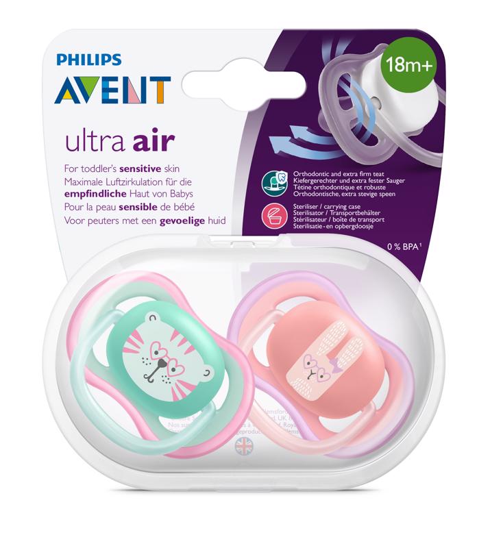 Avent cumlík ultra air 18+m dievča/žirafa 2 ks
