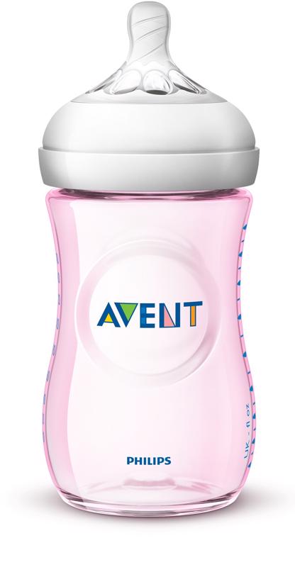 Avent fľaša 260ml Natural.2 PP ružová