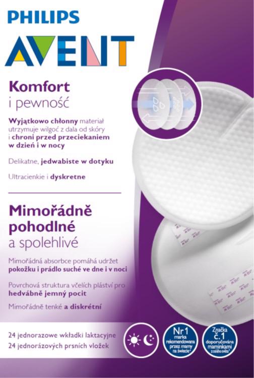 Avent prsné vložky jednorazové 24 ks