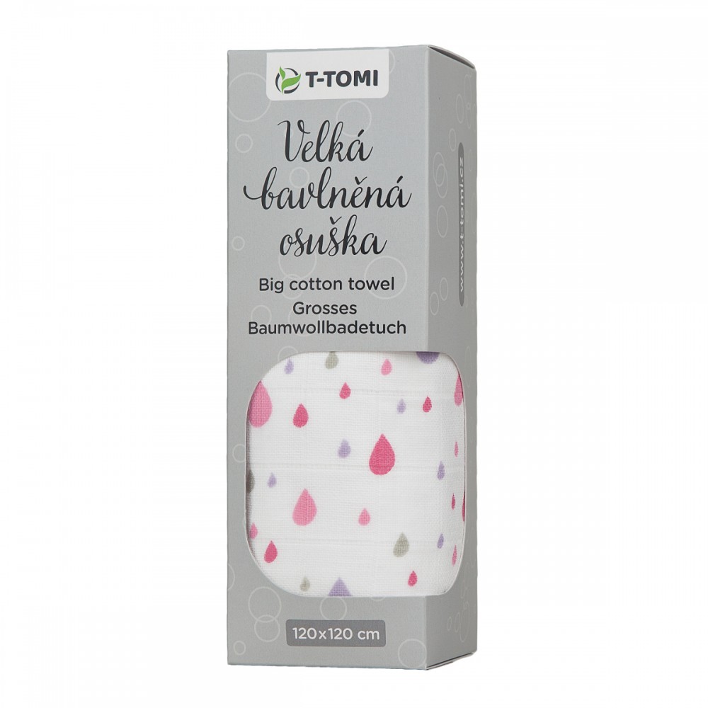 VEĽKÁ BAVLNENÁ TETRA OSUŠKA, PINK DROPS