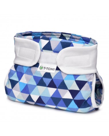ORTOPEDICKÉ ABDUKČNÉ NOHAVIČKY - SUCHÝ ZIPS, BLUE TRIANGLES (3-6KG)