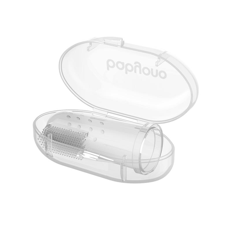 Kefka zubná prstová s púzdrom transparent