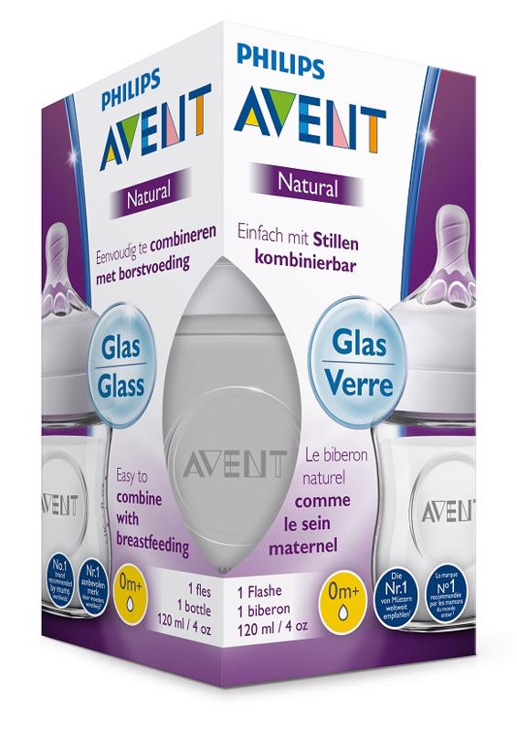 Avent fľaša 120ml Natural.2 SKLO