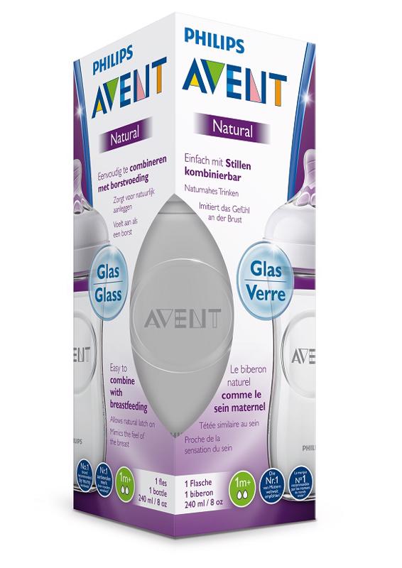 Avent fľaša 240ml Natural.2 SKLO