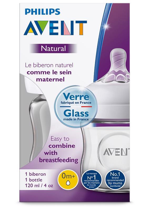 Avent fľaša 120ml Natural.2 SKLO