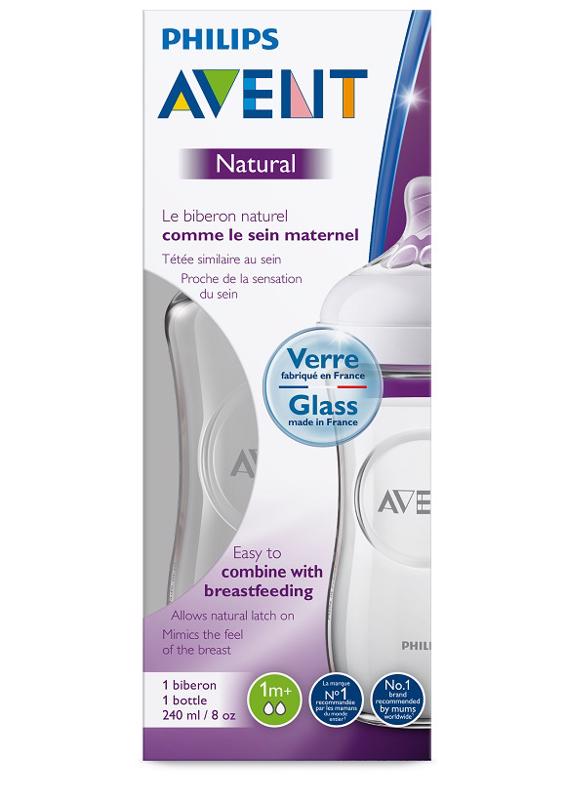 Avent fľaša 240ml Natural.2 SKLO