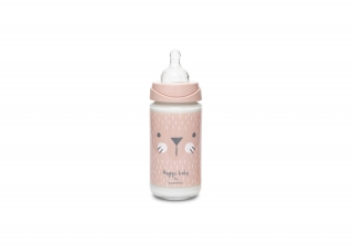 FĽAŠA SKLO 240 ml 3P HYGGE - RUŽOVÁ