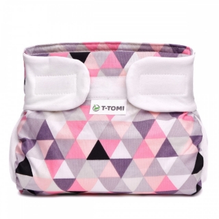 ORTOPEDICKÉ ABDUKČNÉ NOHAVIČKY - SUCHÝ ZIPS, PINK TRIANGLES (3-6KG)