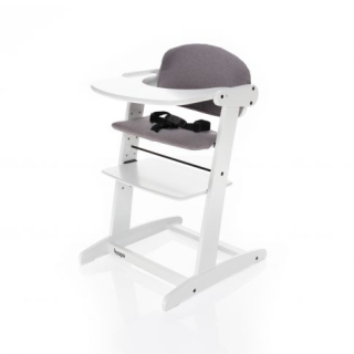 Jedálenská stolička rastúca Grow-up WHITE/GREY